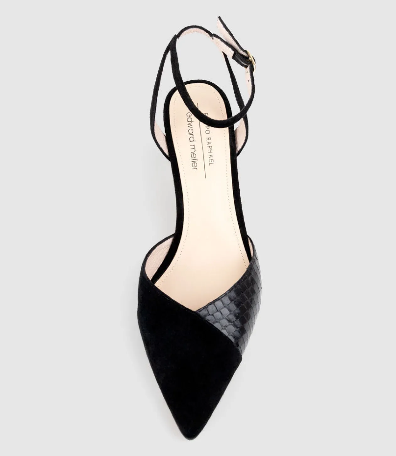 Addison75 Dorsay Pump In Black Suede