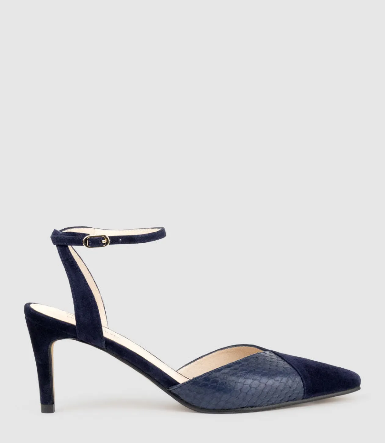 Addison75 Dorsay Pump In Navy Suede