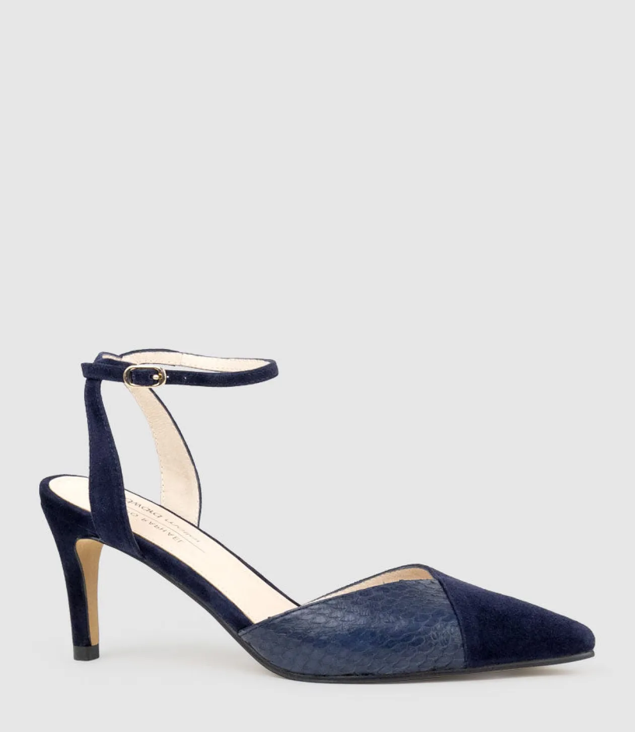 Addison75 Dorsay Pump In Navy Suede