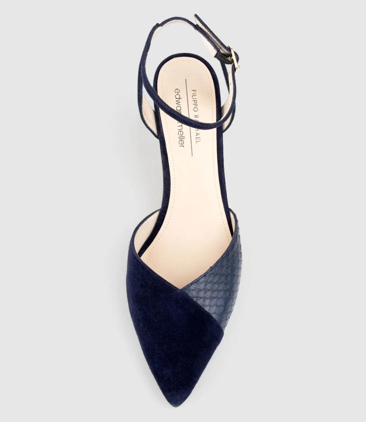Addison75 Dorsay Pump In Navy Suede