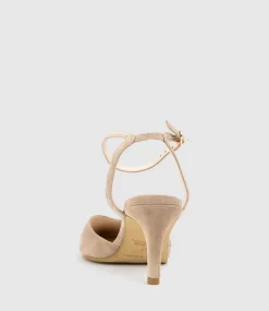 Addison75 Dorsay Pump In Nude Suede