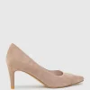 Adria 75Mm Pointed Toe Pump In Nude Suede