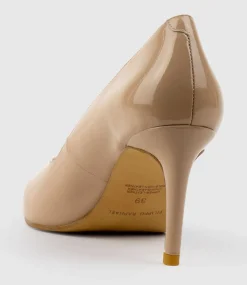 Alia85 Pump With V Throat In Nude Patent