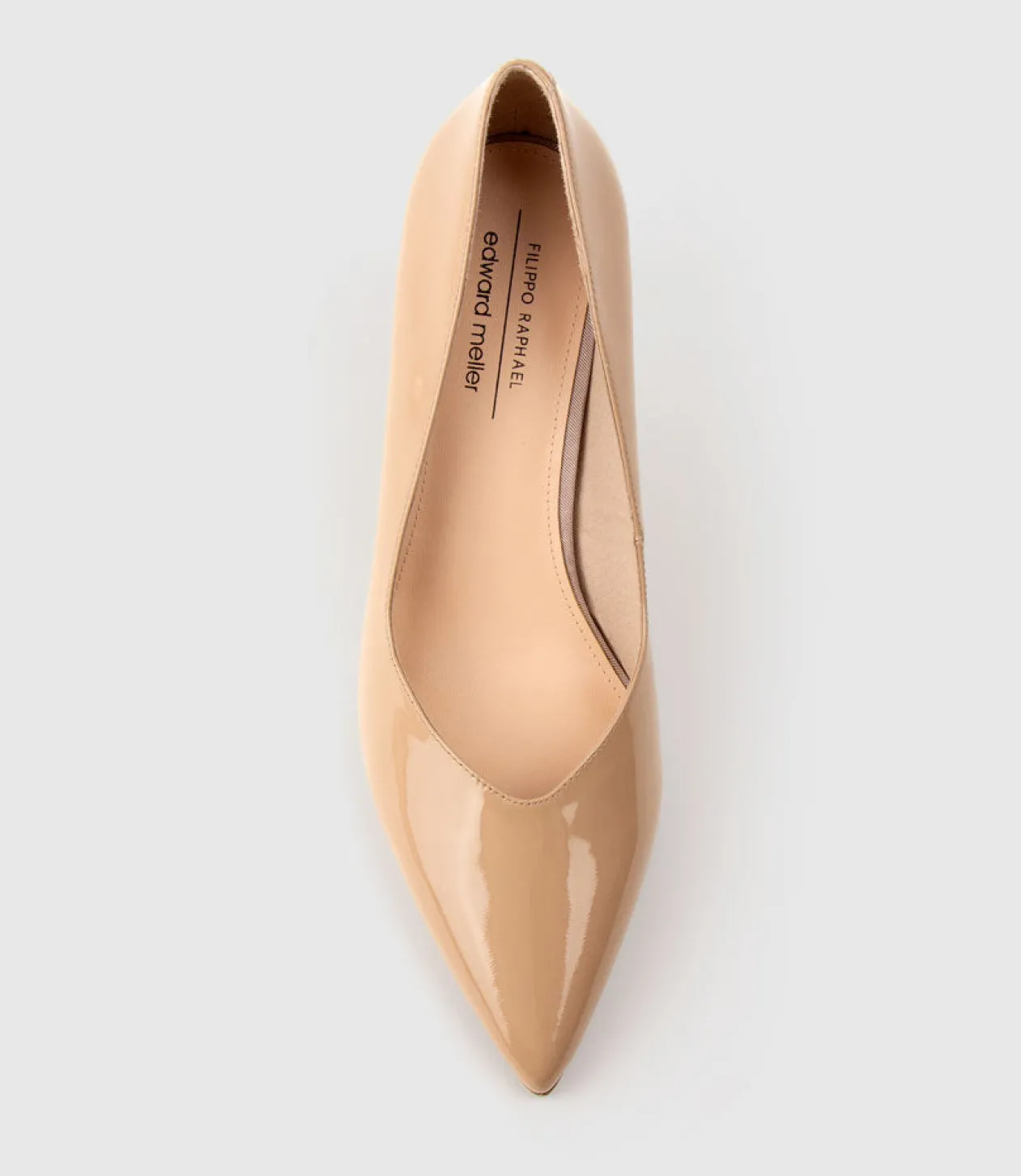 Alia85 Pump With V Throat In Nude Patent