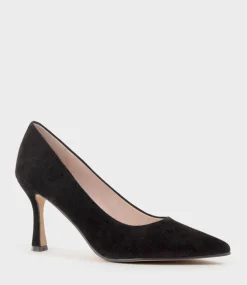 Amos85 Pump With Louis Heel In Black Suede
