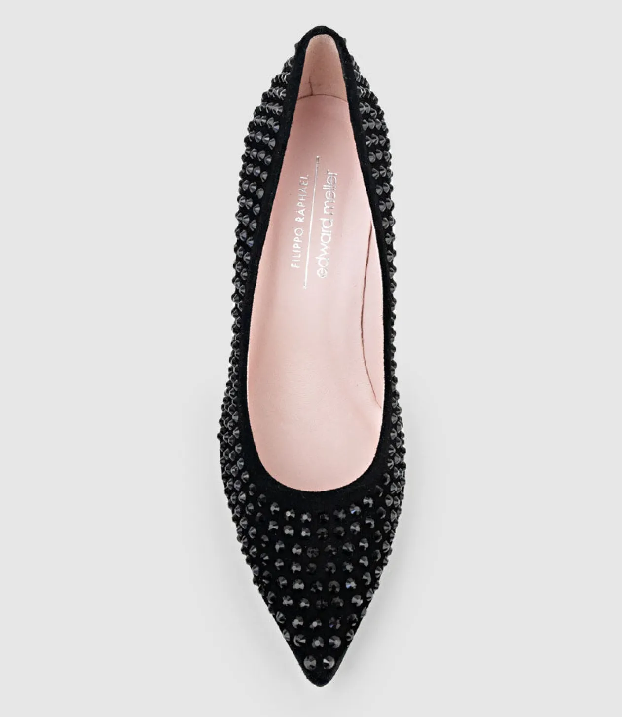 Andara75 Pump With Crystals In Black Suede