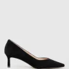 Annette55 V Throat Pump In Black Suede