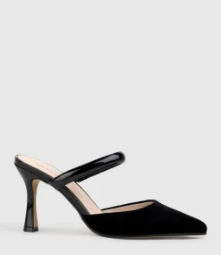 Ashe85 Closed Toe Slide In Black Suede
