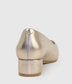 Audrey35 Low Block Heel Pump In Rosegold