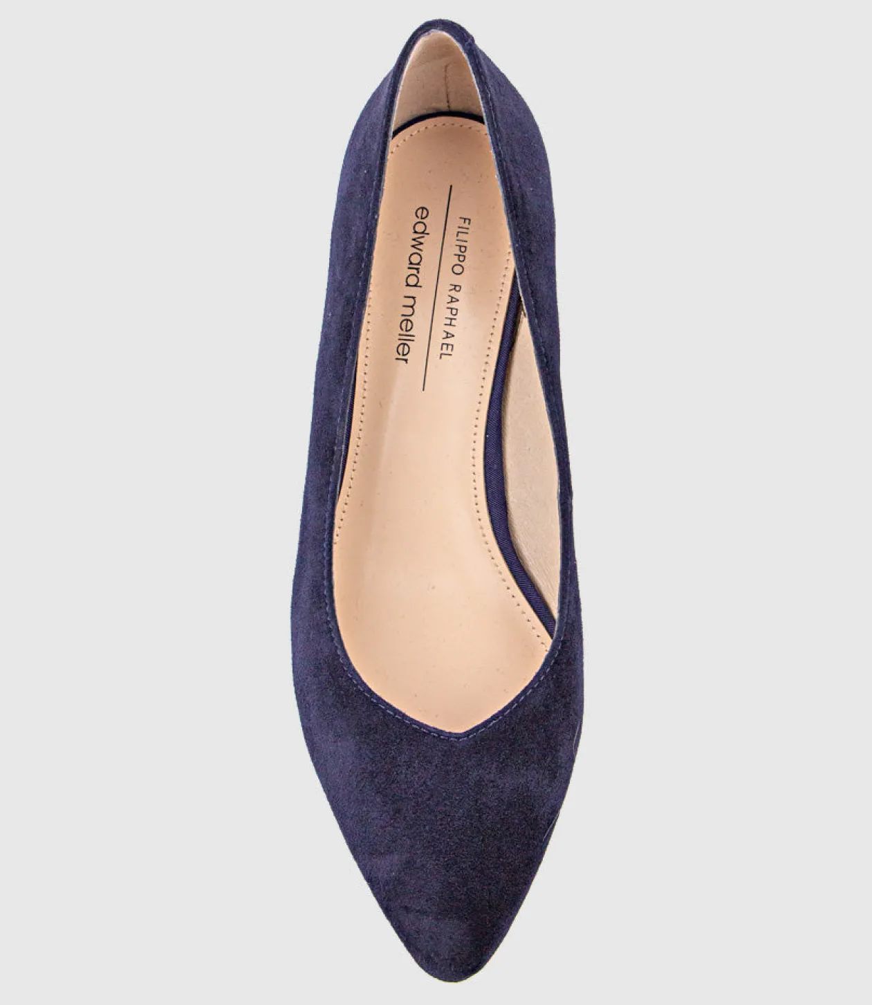 Audrey35 Low Block Heel Pump In Navy Suede
