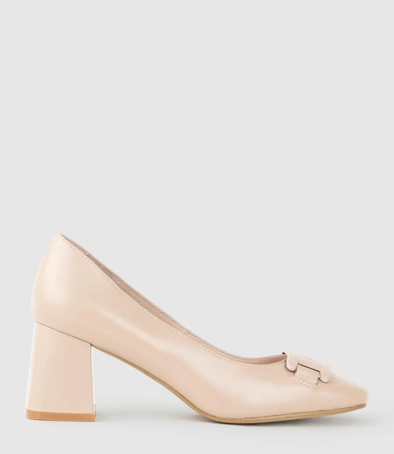 Bianca65 Pump With Trim In Nude Calf