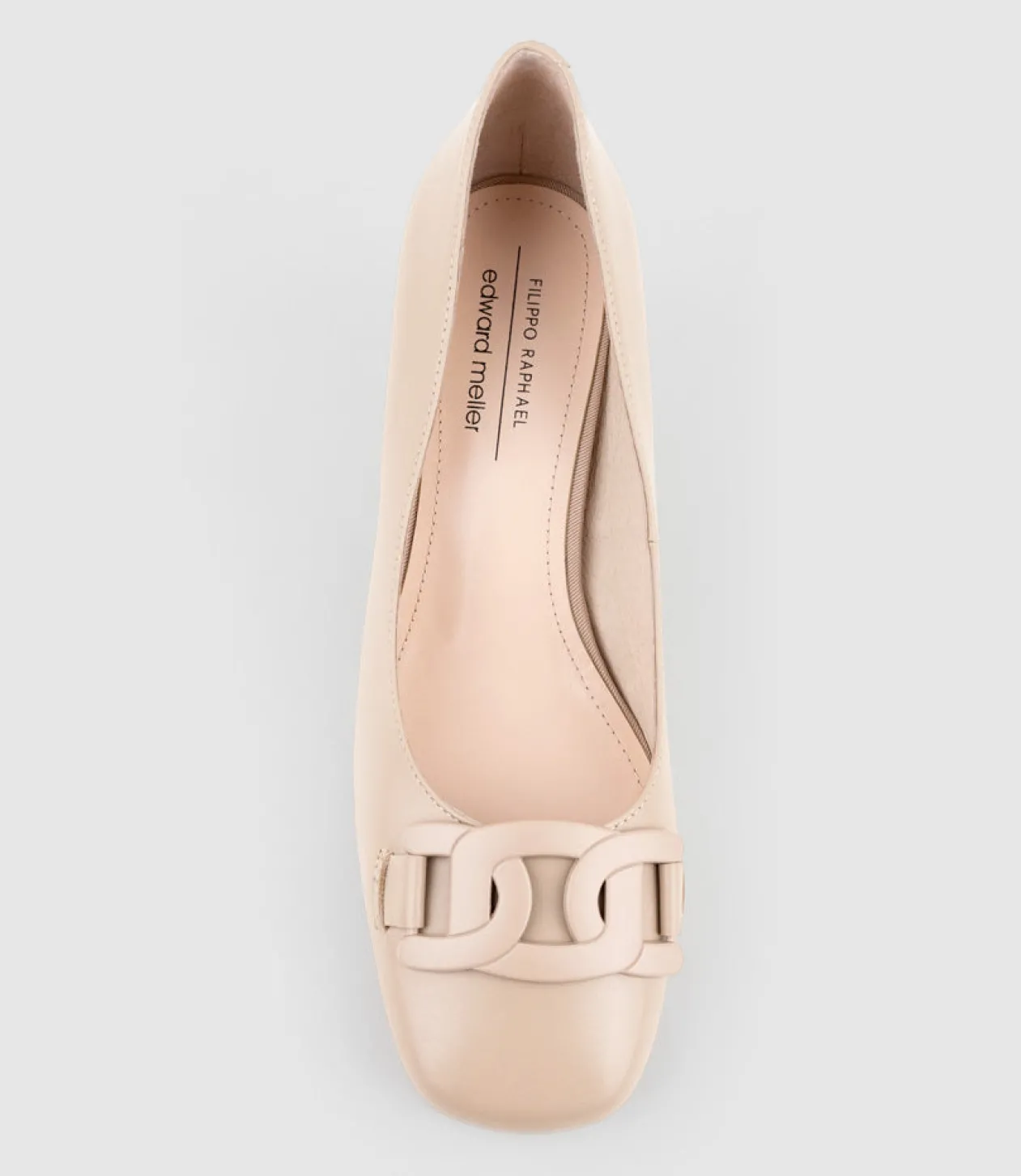 Bianca65 Pump With Trim In Nude Calf