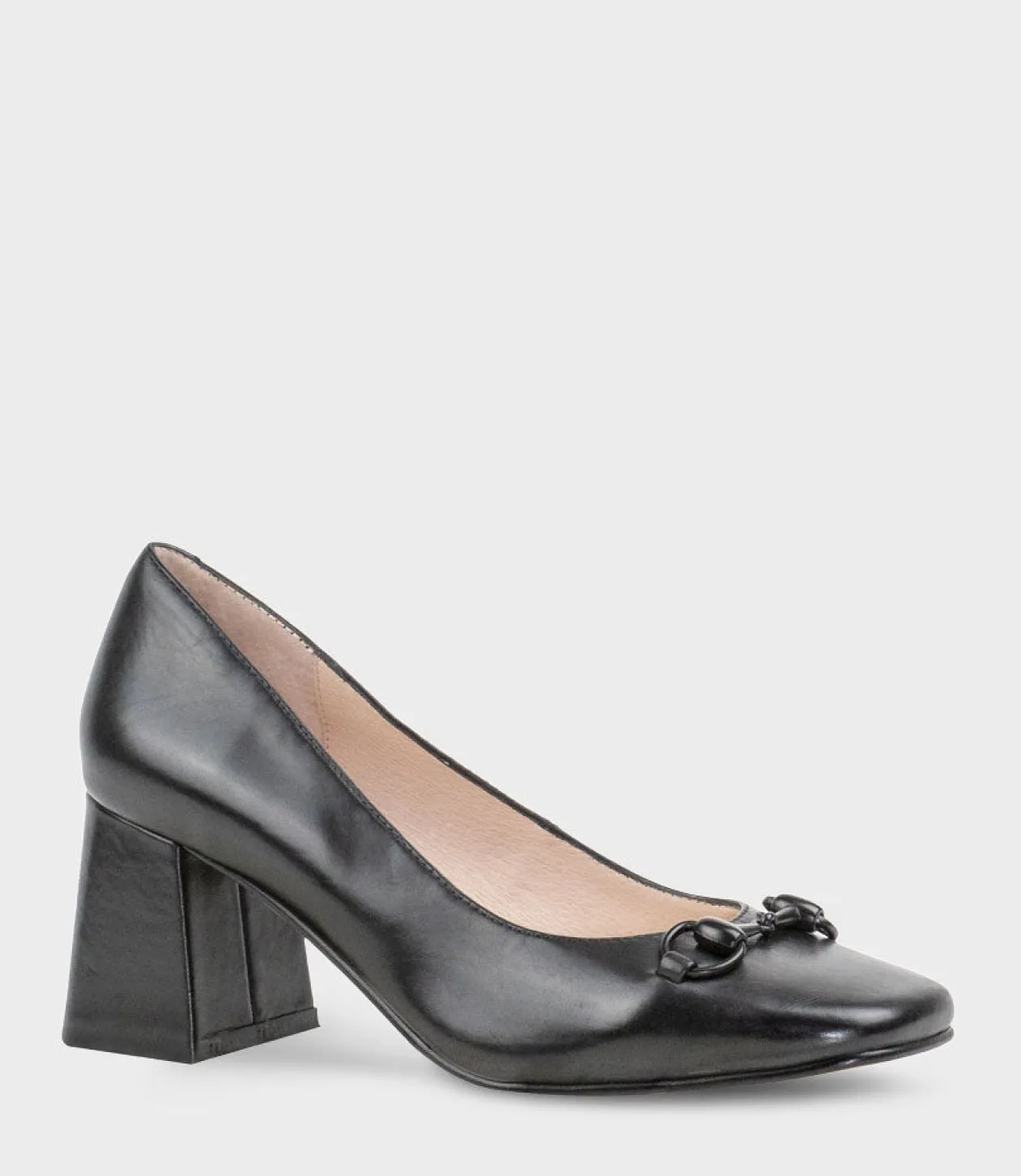 Blythe65 Square Toe Pump With Hardware In Black