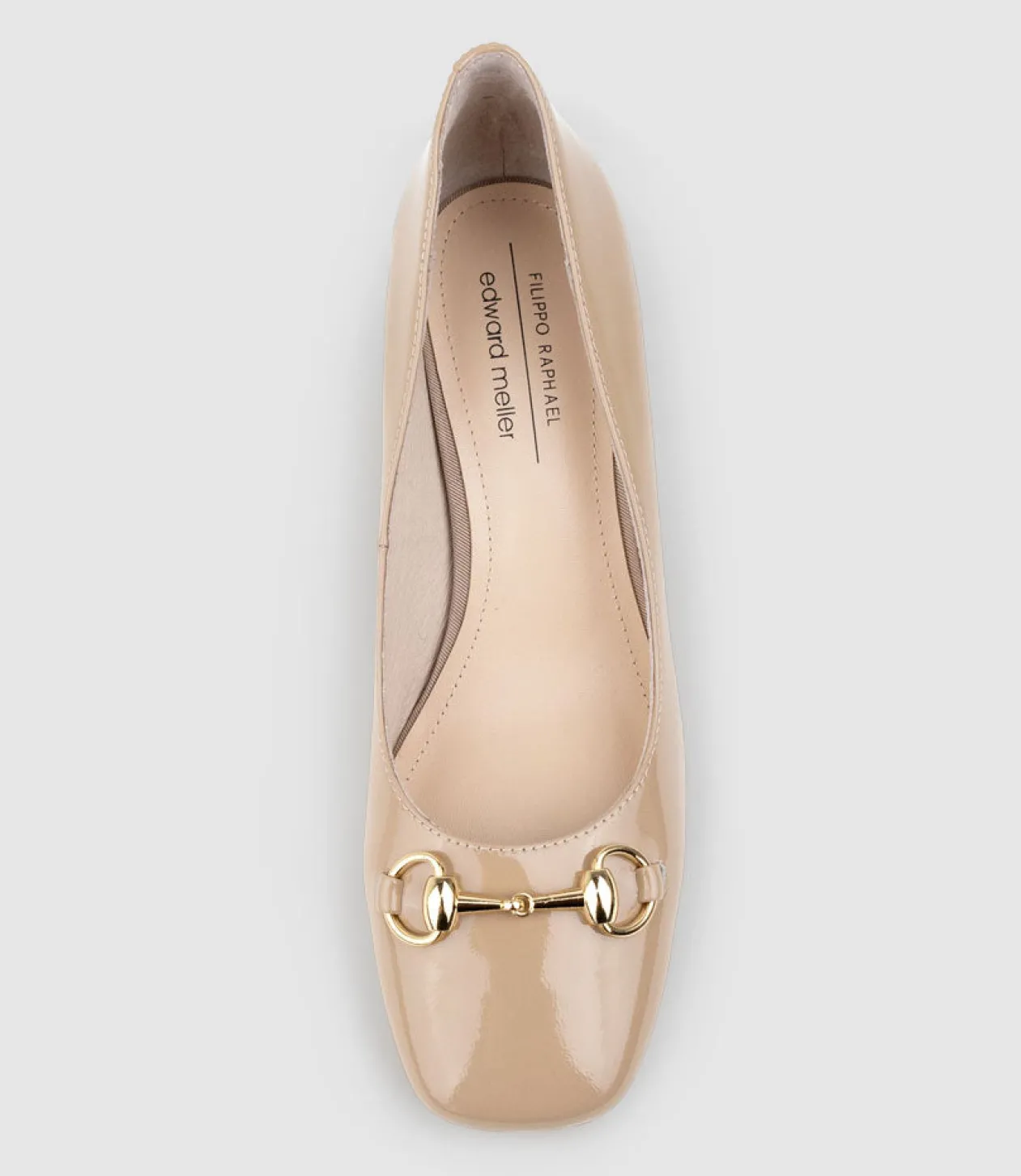 Blythe65 Square Toe Pump With Hardware In Nude Patent