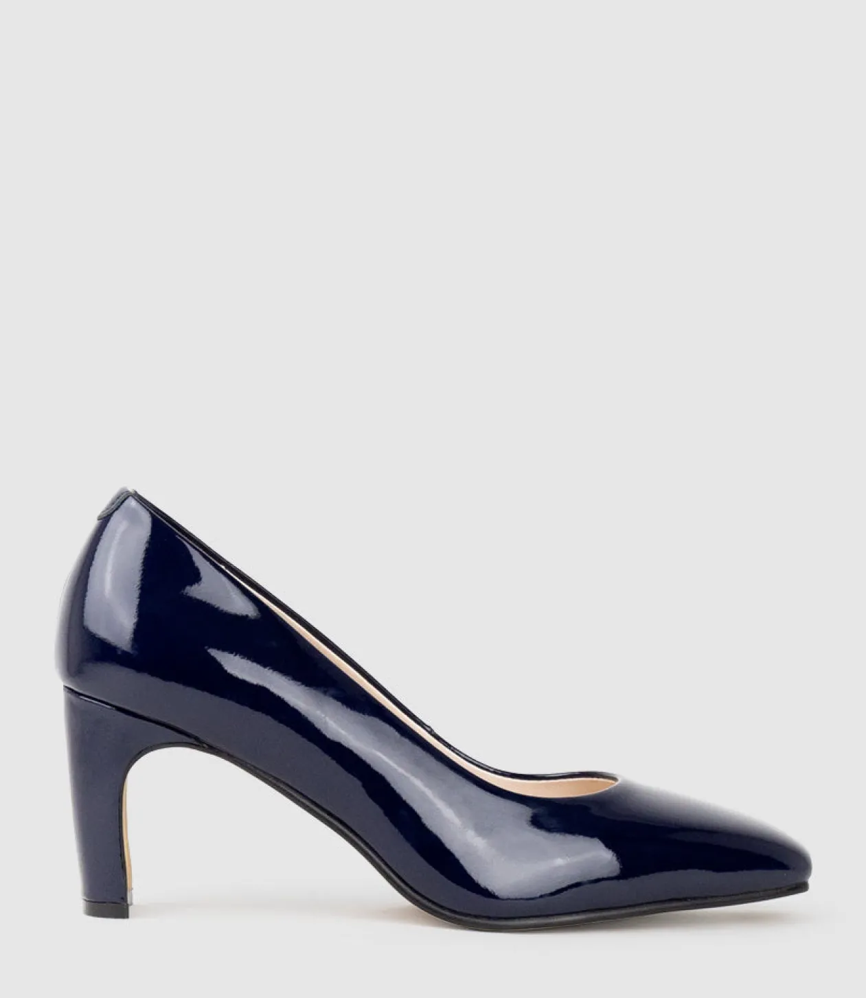 Bryce70 Square Toe Pump In Navy Patent