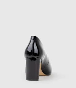 Bryce70 Square Toe Pump In Black Patent