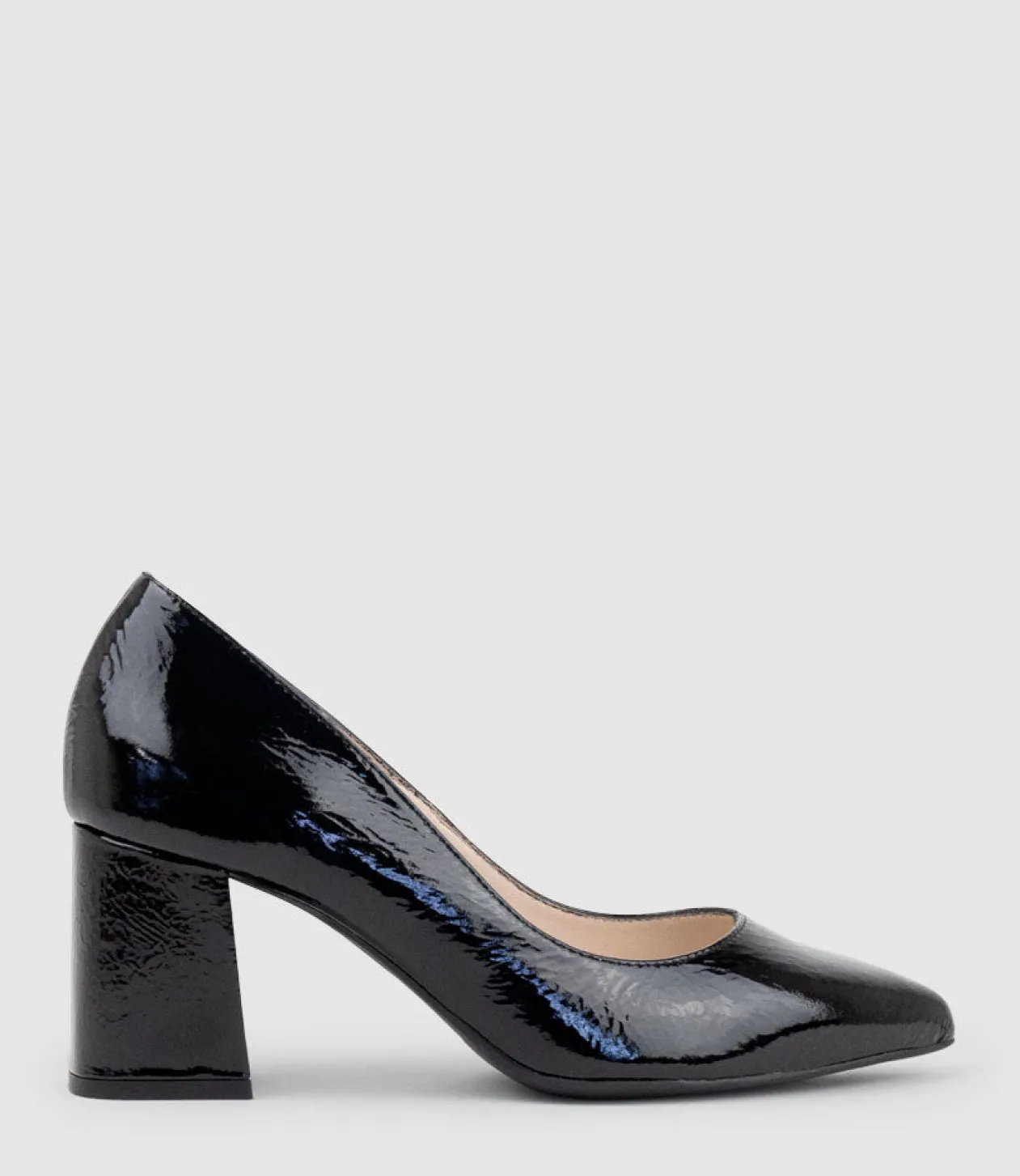 Bryson70 Block Heel Pump In Black Patent