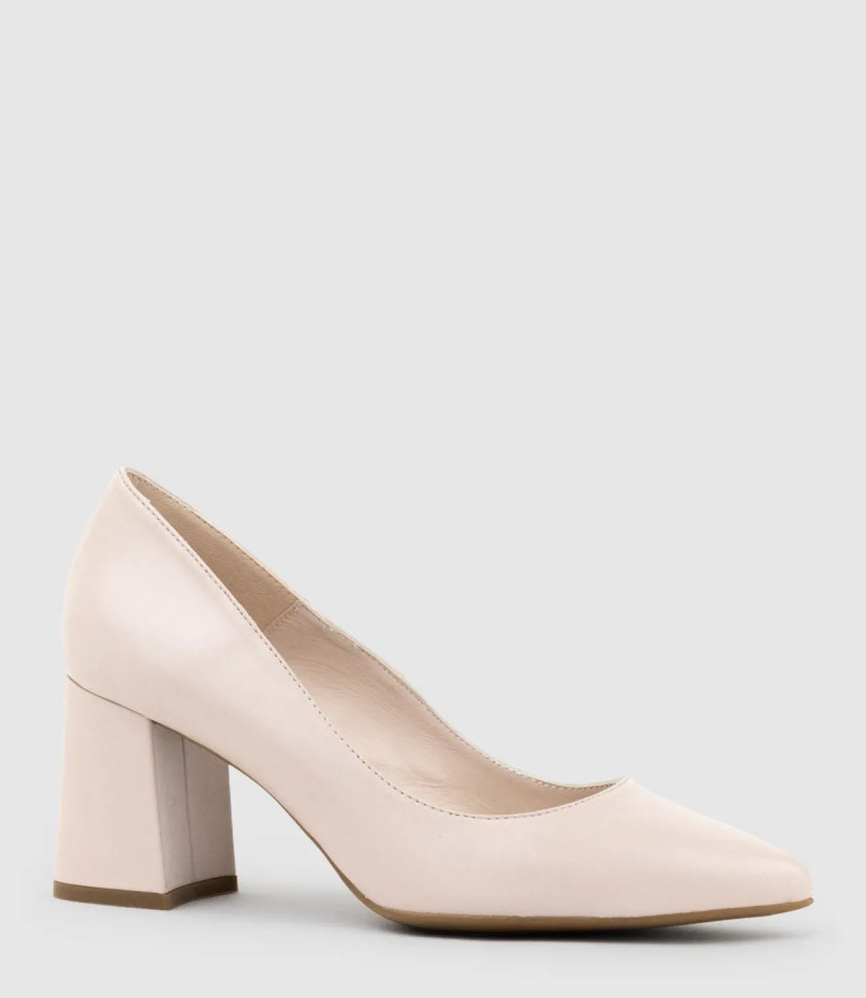 Bryson70 Block Heel Pump In Nude
