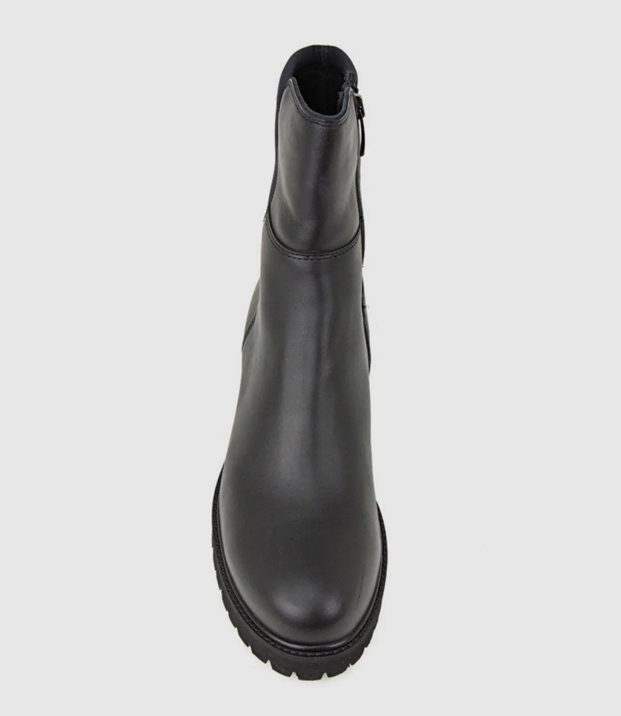 Calista Elastic Back Flat Ankle Boot In Black