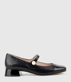Capulet30 Cap Toe Mary Jane In Black Calf