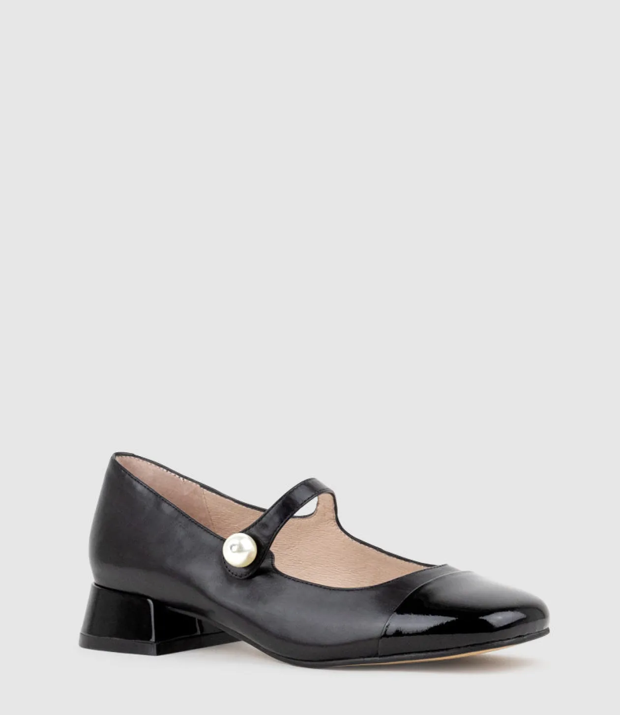 Capulet30 Cap Toe Mary Jane In Black Calf