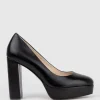 Chilli110 Platform Pump In Black Baby Calf