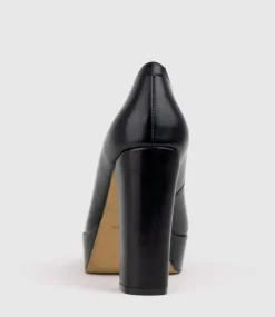 Chilli110 Platform Pump In Black Baby Calf