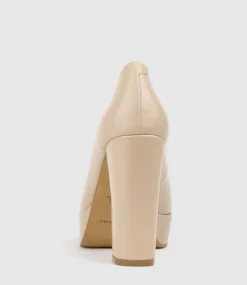 Chilli110 Platform Pump In Nude Baby Calf