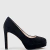 Ciara110 Platform Pump In Black Suede