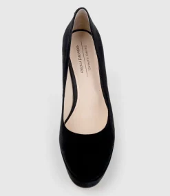 Ciara110 Platform Pump In Black Suede