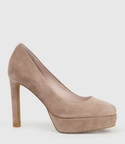 Ciara110 Platform Pump In Nude Suede