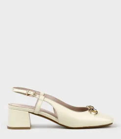 Clementine45 Closed Toe Sling With Hardware In Bone