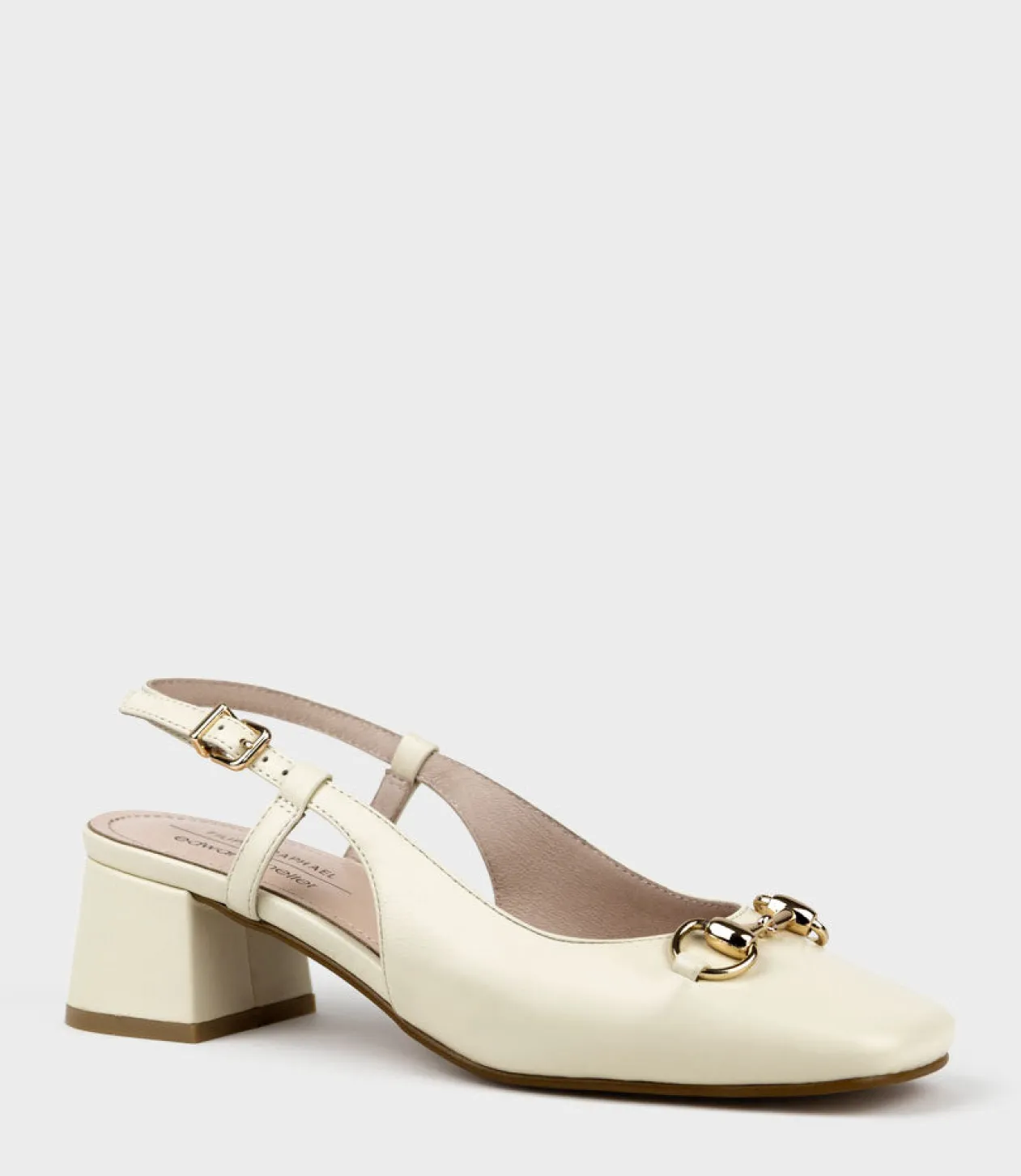 Clementine45 Closed Toe Sling With Hardware In Bone
