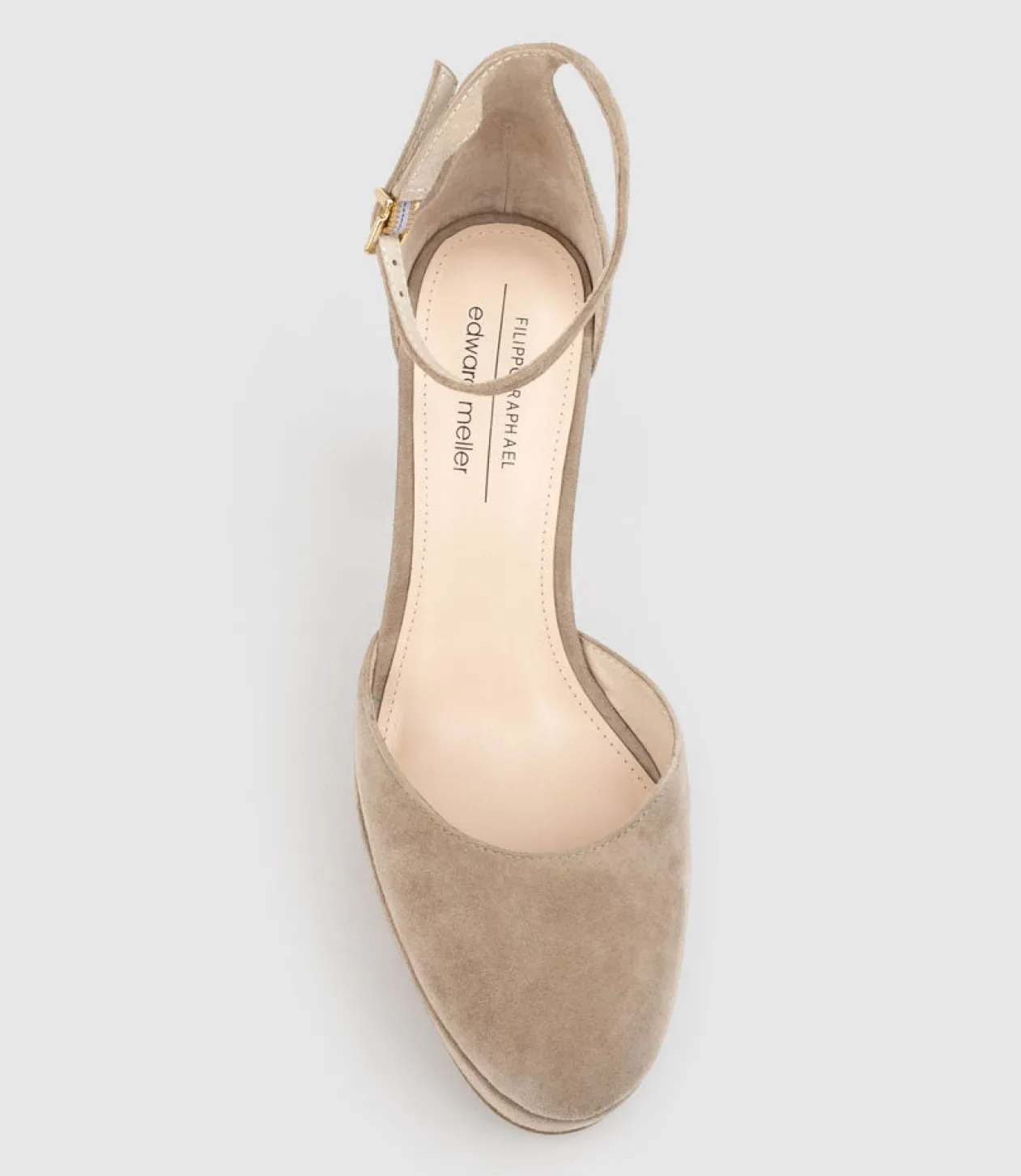 Cody110 Dorsay Platform Pump In Nude Suede