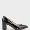 Cordelia60 Pointed Block Heel Pump In Black Patent