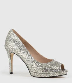 Corine95 Peeptoe Pump In Silver