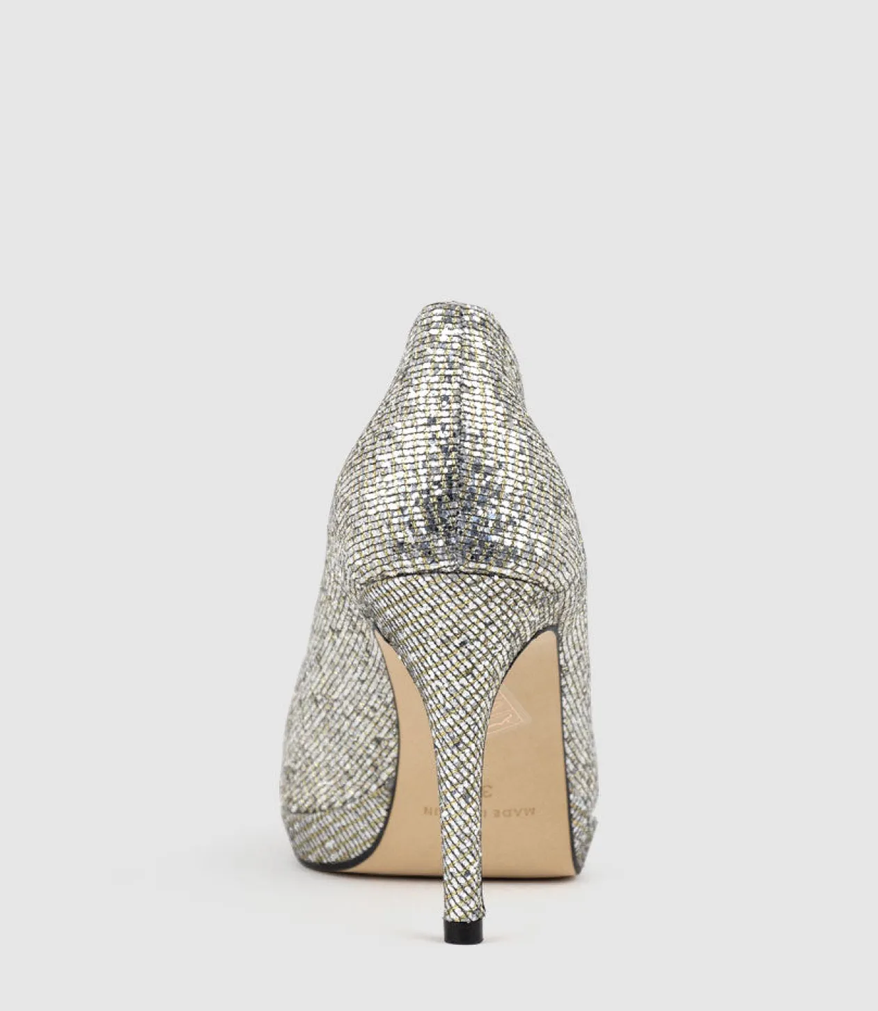 Corine95 Peeptoe Pump In Silver