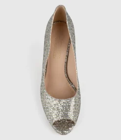 Corine95 Peeptoe Pump In Silver