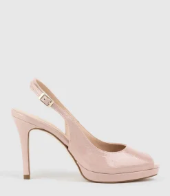 Dalina100 Slingback Platform Pump In Nude Patent