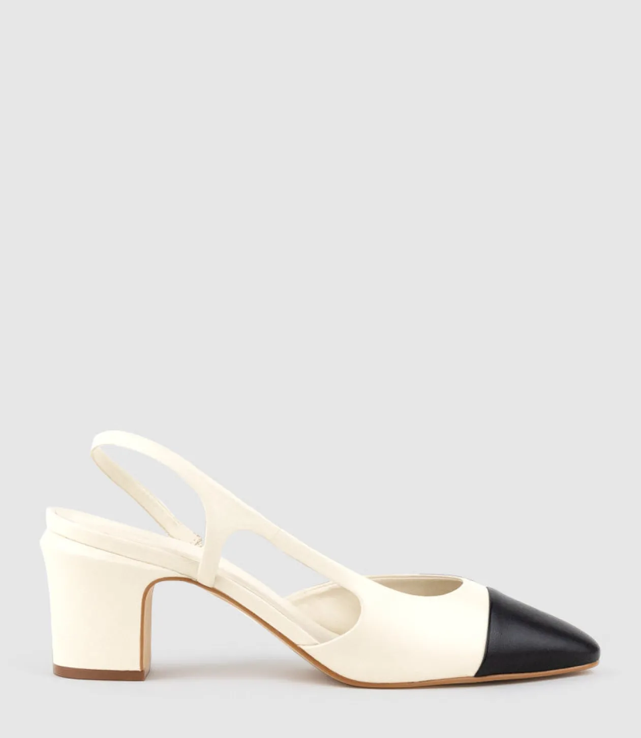 Danica75 Cap Toe Dorsay Slingback Pump In Offwhite