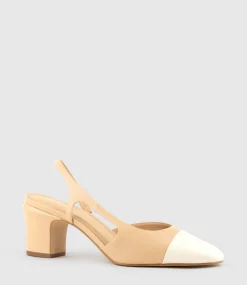 Danica75 Cap Toe Dorsay Slingback Pump In Beige