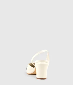Danica75 Cap Toe Dorsay Slingback Pump In Offwhite