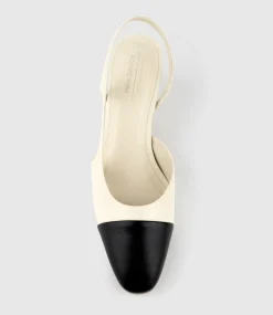 Danica75 Cap Toe Dorsay Slingback Pump In Offwhite