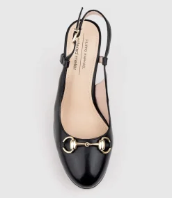 Daria110 Platform Slingback Pump In Black Baby Calf