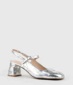 Darla70 Squond Slingback Pump In Silver