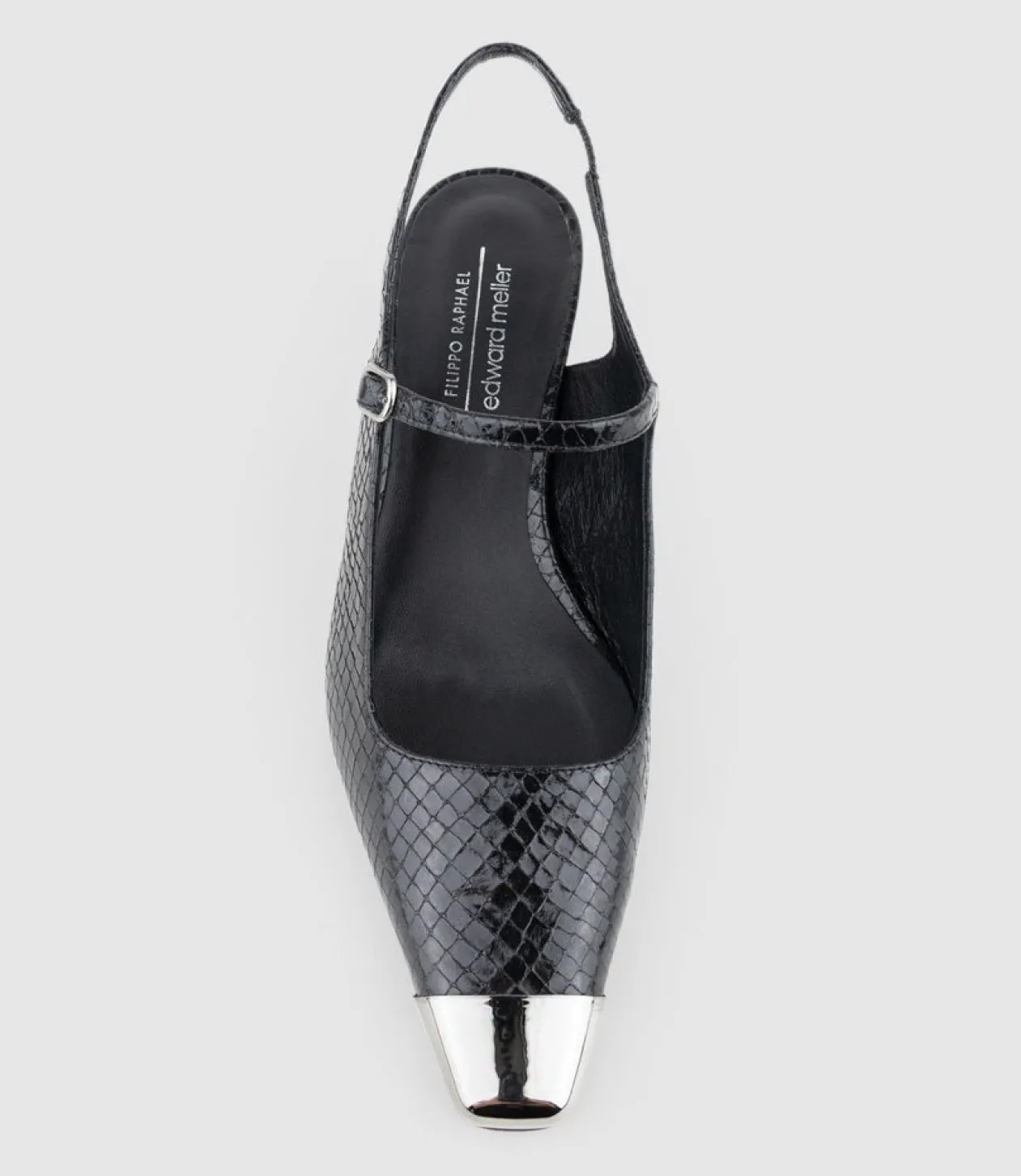 Devina60 Mary Jane Slingback Pump In Black Reptile
