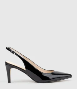 Diana75 Slingback Pump In Black Patent
