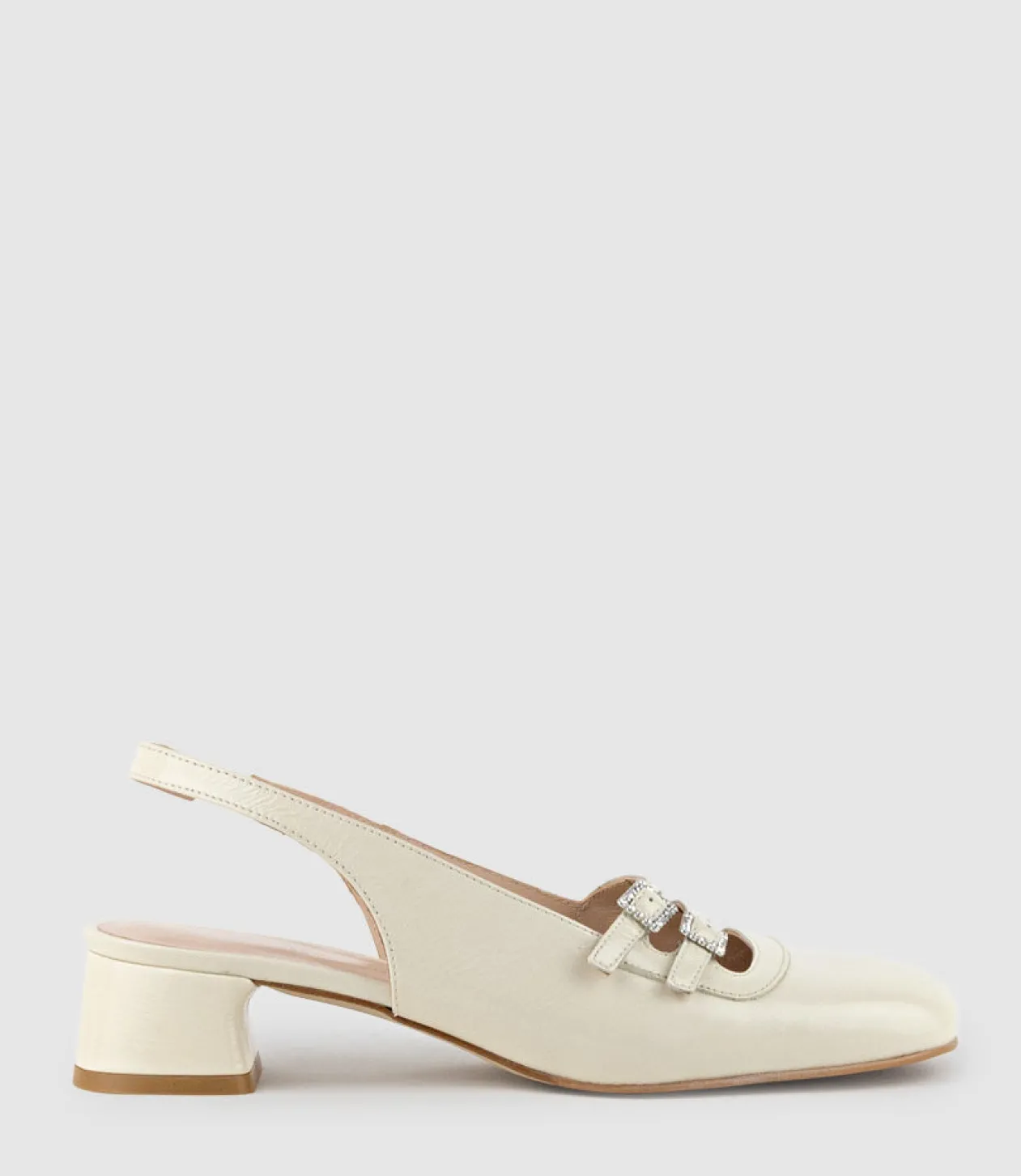 Dorit35 Squond Slingback Pump In Offwhite Crinkle