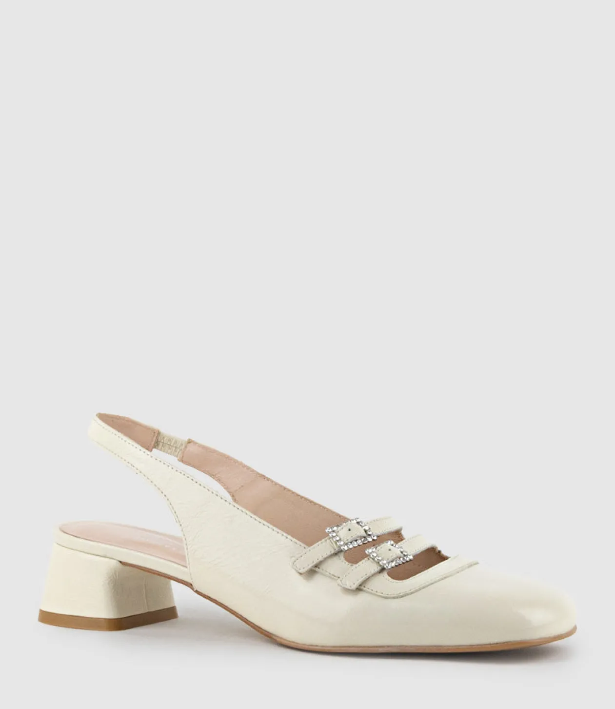 Dorit35 Squond Slingback Pump In Offwhite Crinkle