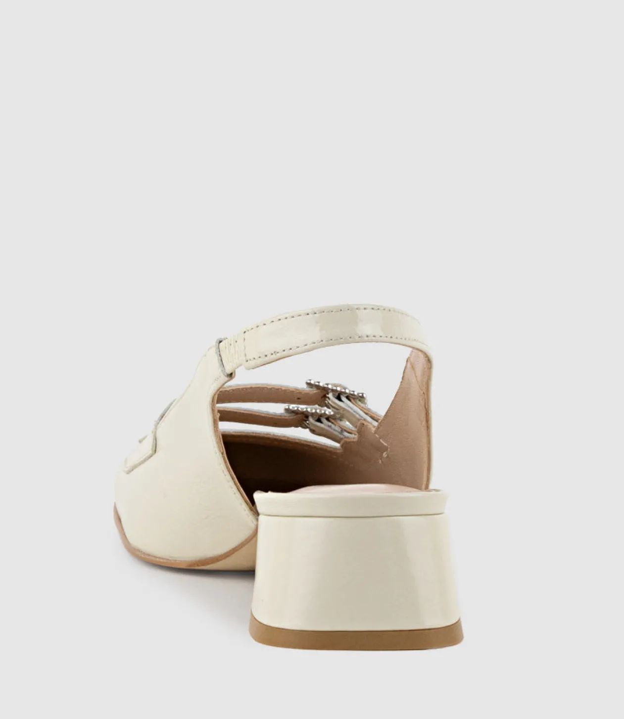 Dorit35 Squond Slingback Pump In Offwhite Crinkle